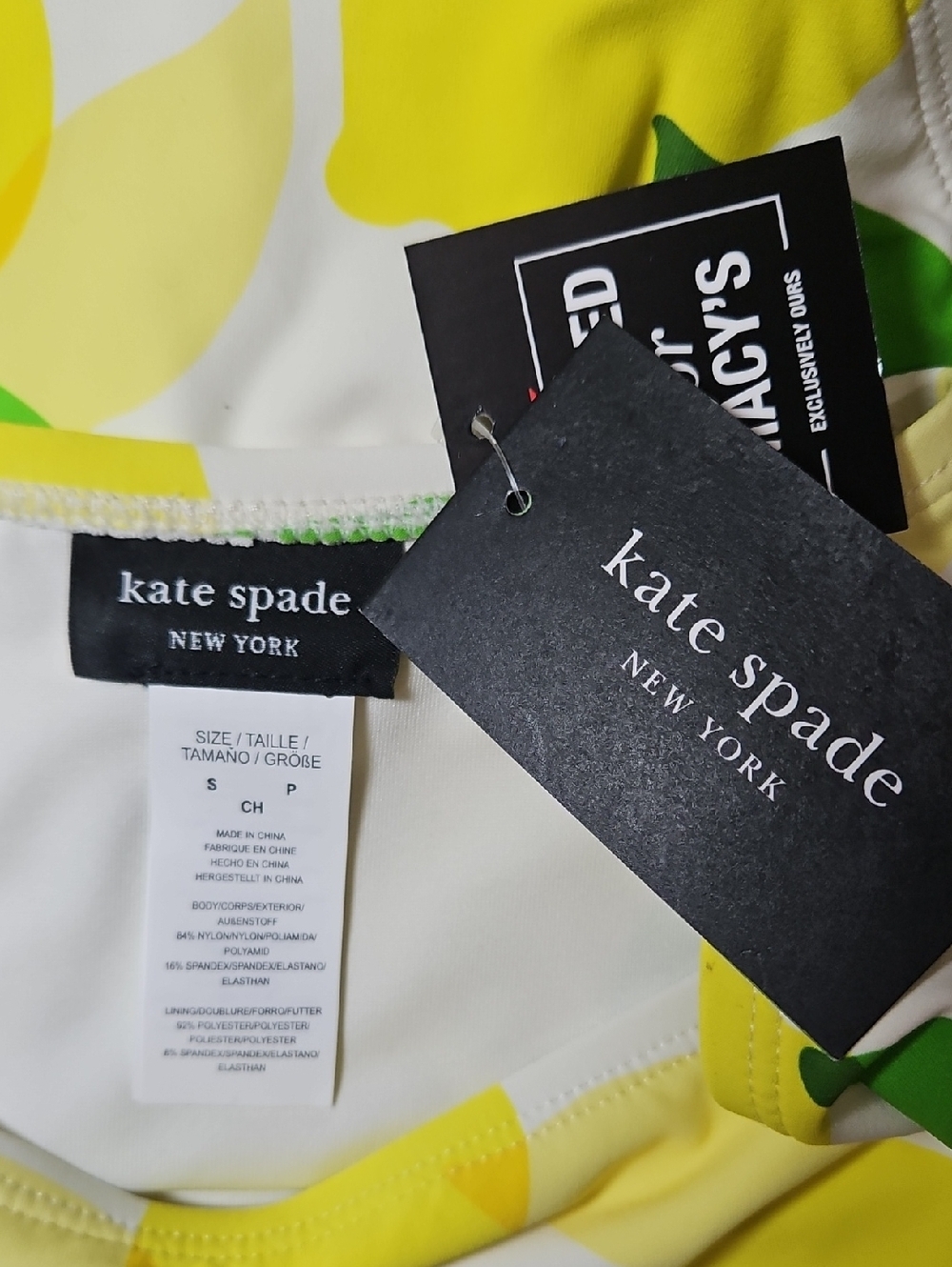 Kate Spade High Waisted Lemon Print Bikini Swimsuit Bottom New - Picture 5 of 7